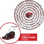 Einhell Akku-Rasenmäher GE-CM 43 Li mit Akkus, Teil der Power X-Change Familie.