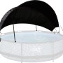 EXIT Pool Sonnensegel ø 300 cm, schwarze Poolüberdachung für Rahmenpools.