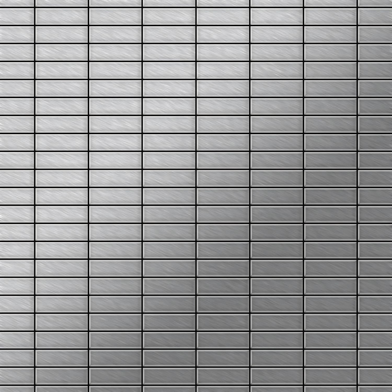 ALLOY Mosaik Fliese Massiv Metall Edelstahl Marine Gebürstet Grau 1,6mm Cab günstig online kaufen