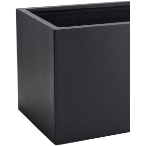 Anthrazitfarbener Vivanno Pflanzkübel Maxi aus Fiberglas, 80x40x40 cm.