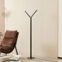 Moderne, dimmbare Lucande LED Stehlampe Ilian in Schwarz, 2-flammig für Wohnzimmer.