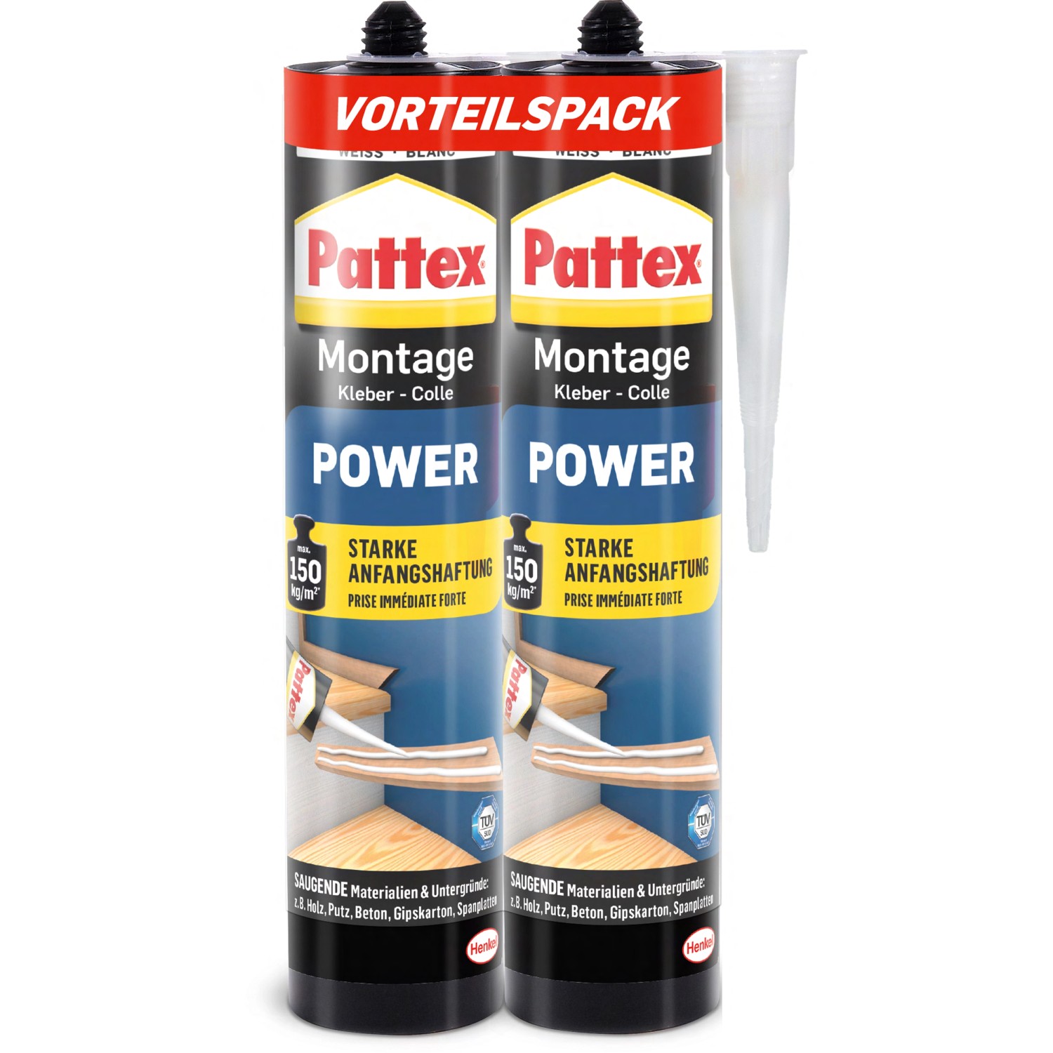 Pattex Montagekleber Power Duo-Pack 2 x 370 g günstig online kaufen