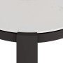 Detailansicht Tisch der Lounge-Gruppe Sorreno, Aluminium Anthrazit/Weiß.