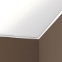 Weiße PROFHOME Eckleiste als Deckenabschluss im Raum, 28 Zierleisten (56m) im Set.