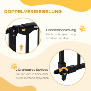 PawHut Türschutzgitter mit 3 Verschiedene Verlängerungen