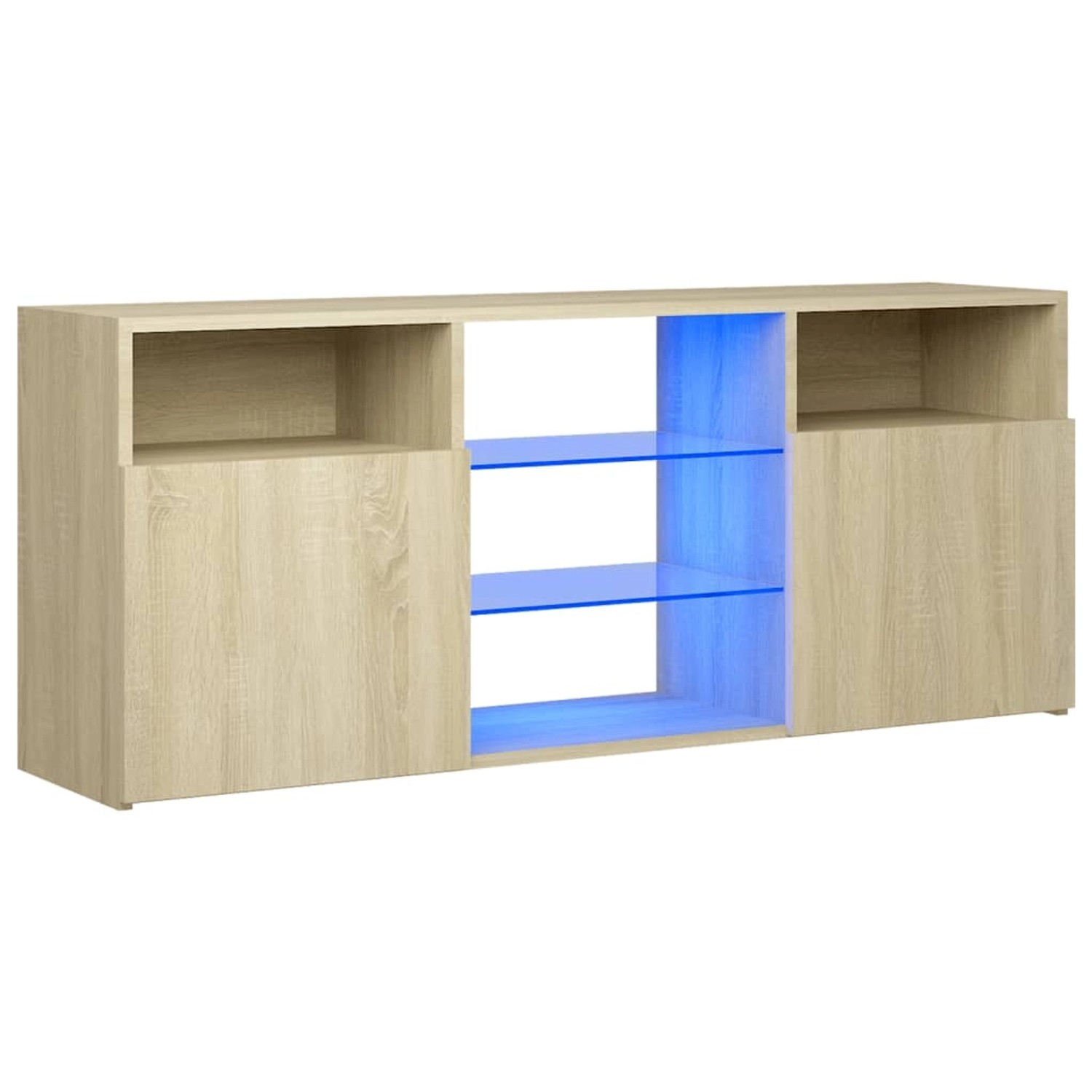 VidaXL TV-Schrank mit LED-Leuchten Sonoma-Eiche 120x30x50 cm günstig online kaufen