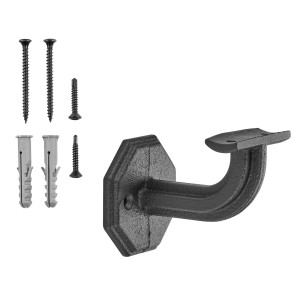 SOTECH Handlaufhalter RUSTICAL Schwarz Höhe 67 mm Ausladung 67,5 mm für Handläufe mit Ø 45 mm