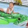 Bestway Schwimmtier Tidal Turtle mit Kind im Pool, grün, 153x140x38 cm.