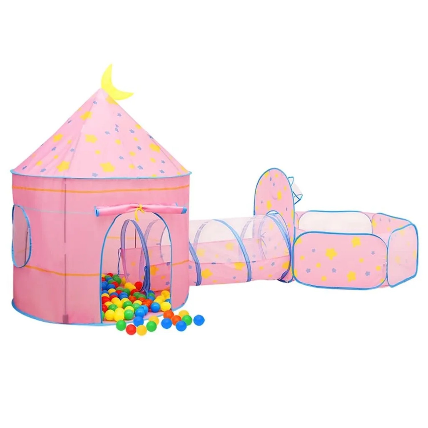 vidaXL Spielzelt mit 250 Bällen Rosa 301x120x128 cm 3107736
