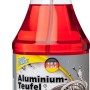Tuga Aluminium-Teufel Felgenreiniger Rot in transparenter Sprühflasche.