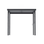 Anthrazitfarbene MWH BBQ Pergola 2,5x2,5m mit verstellbarem Lamellendach für Grillbereiche im Garten.