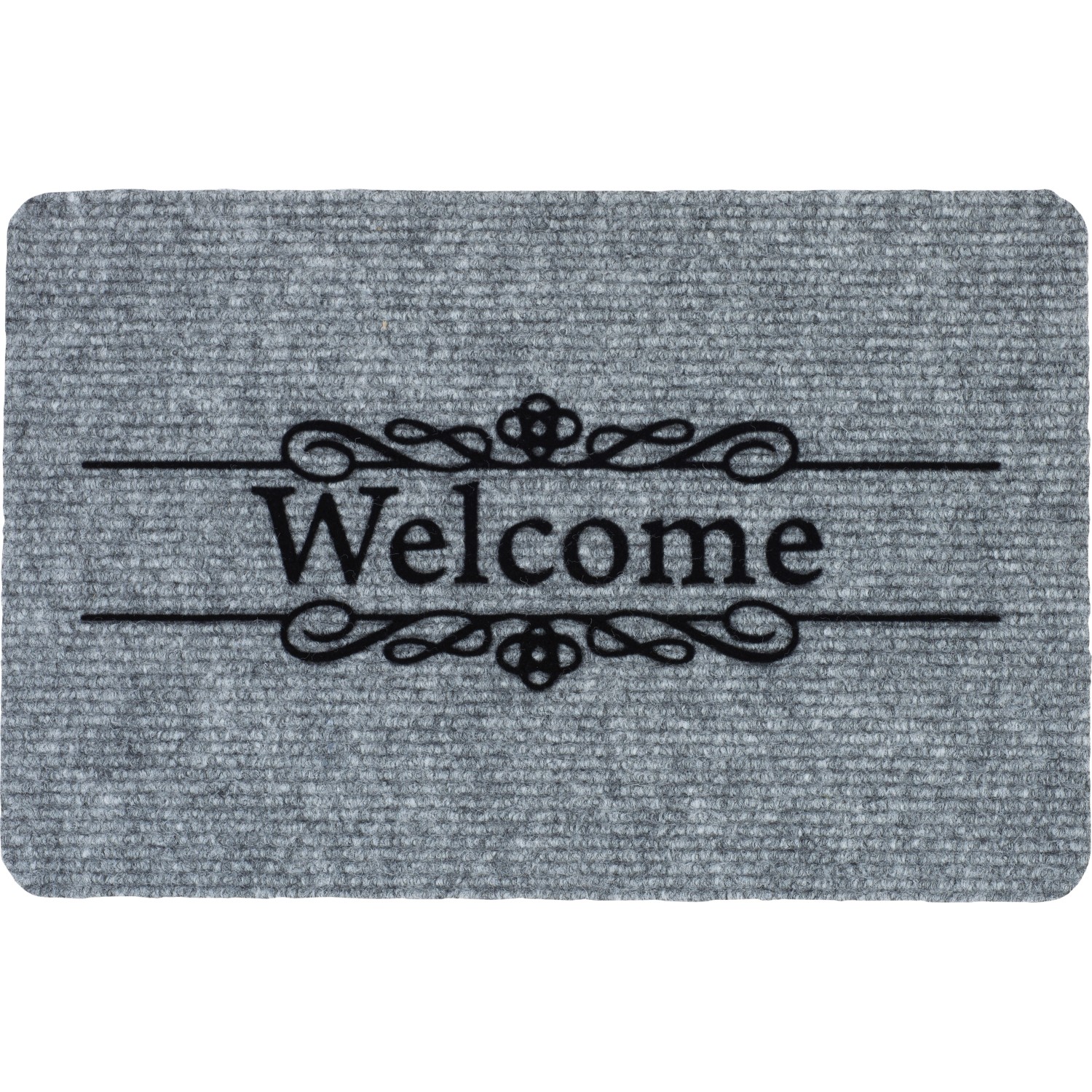 Ripsmatte Flocky Welcome Grau 40 cm x 60 cm günstig online kaufen