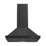 Schwarze PKM Dunstabzugshaube 6090BV, 60cm Kopffreihaube mit LED-Beleuchtung.