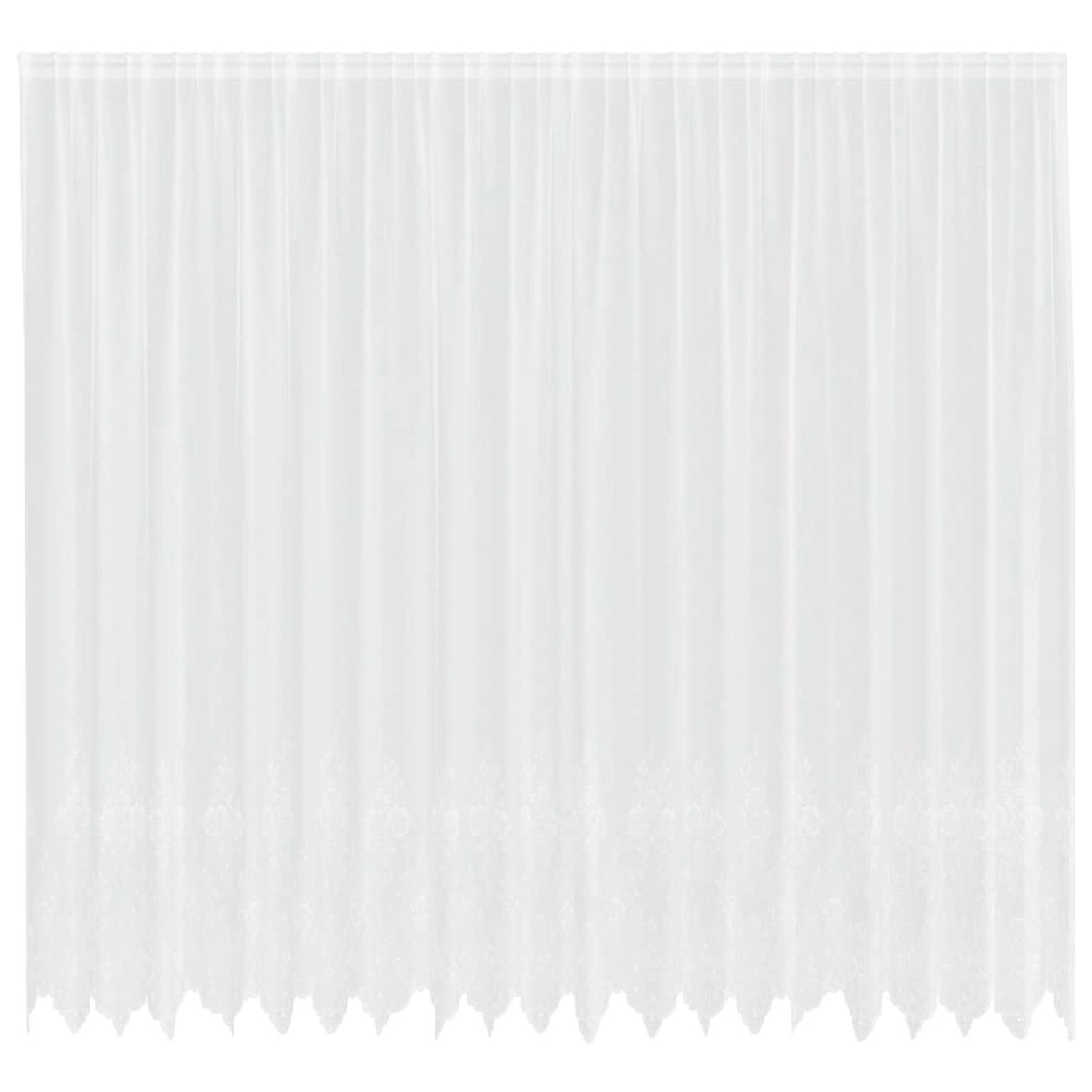 vidaXL Spitzenvorhang mit Vorhängen Weiß 500x280cm Polyester 4107928 günstig online kaufen