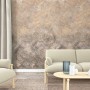 Beige Marburg Vliestapete in Marmoroptik als Fototapete im Wohnraum.