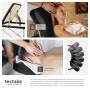 Schwarze Tectake Massageliege mit verstellbarer Kopfstütze und Liegefläche. Ideal für Wellness und Entspannung.