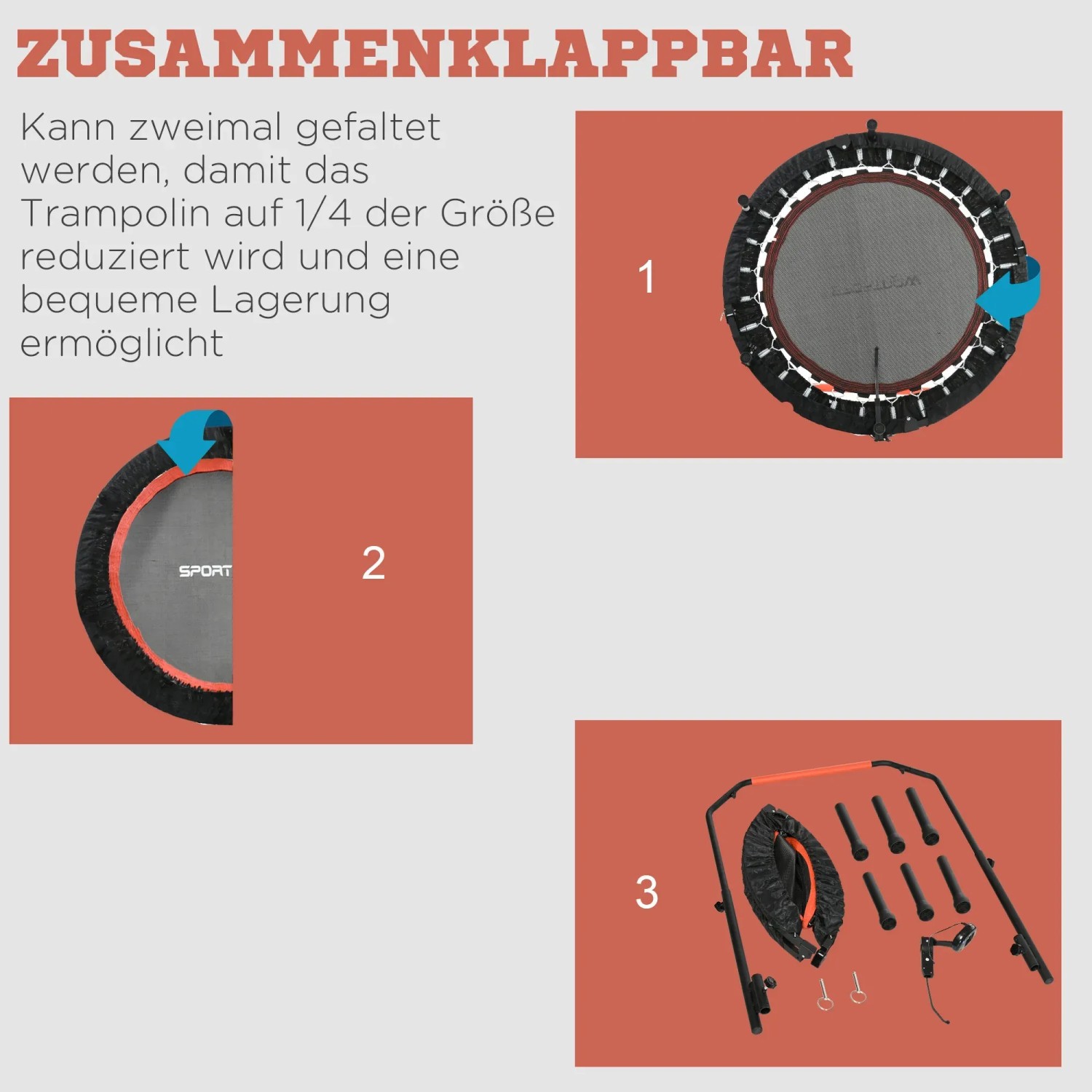 Maximus HIIT Bounce PRO | Fitness-Trampolin für Erwachsene | Faltbares Maximus HIIT Bounce PRO | Fitness-Trampolin für Erwachsene | Faltbares