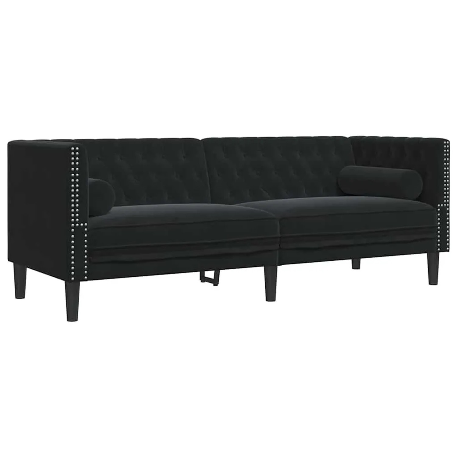 vidaXL Sofa Schwarz 194 x 74,5 x 70,5 cm Samt 42013024