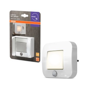 Osram LED-Nachtlicht Lunetta mit Sensor, 0,7W, warmweiß, für Steckdose. Orientierungslicht für Kinder- und Schlafzimmer.