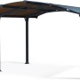 Canopia Carport Arcadia 4300 in Anthrazit, 360x440 cm. Aluminium Carport mit gewölbtem Dach.