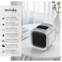 Tectake 3-in-1 Luftkühler Frosty, grau, mit LED-Beleuchtung und Touch-Bedienfeld.