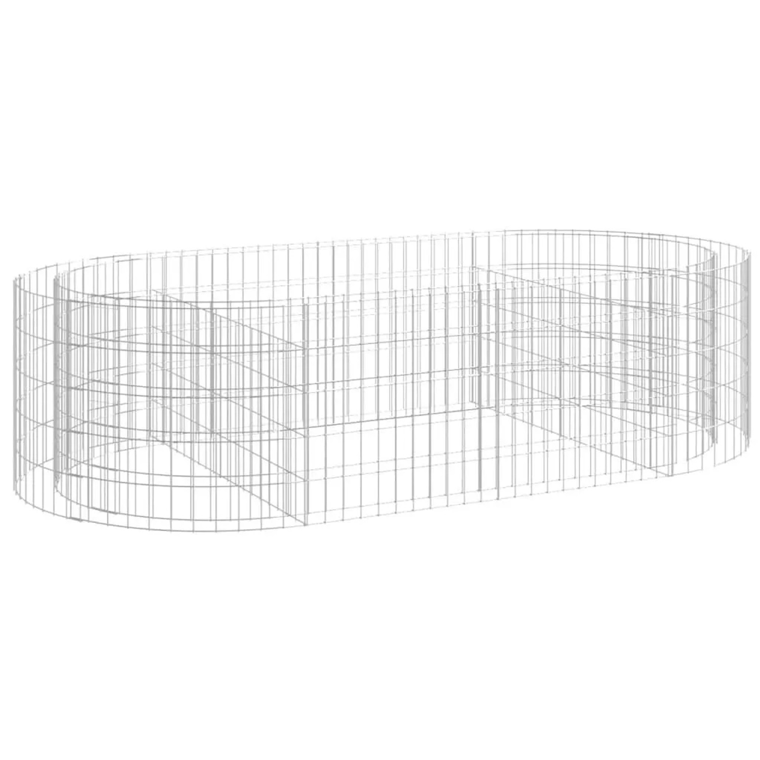 Furnicato Gabionen-hochbeet Verzinktes Eisen 200x100x50 Cm
