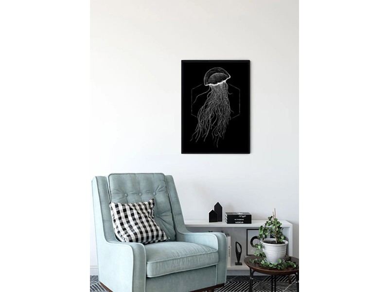 Komar Wandbild Jellyfish Black 30 x 40 cm kaufen bei OBI