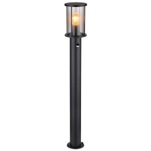 Globo Außenleuchte Gracey, 100cm, Edelstahl schwarz matt mit Sensor. Außenwandleuchte für Garten und Hof.