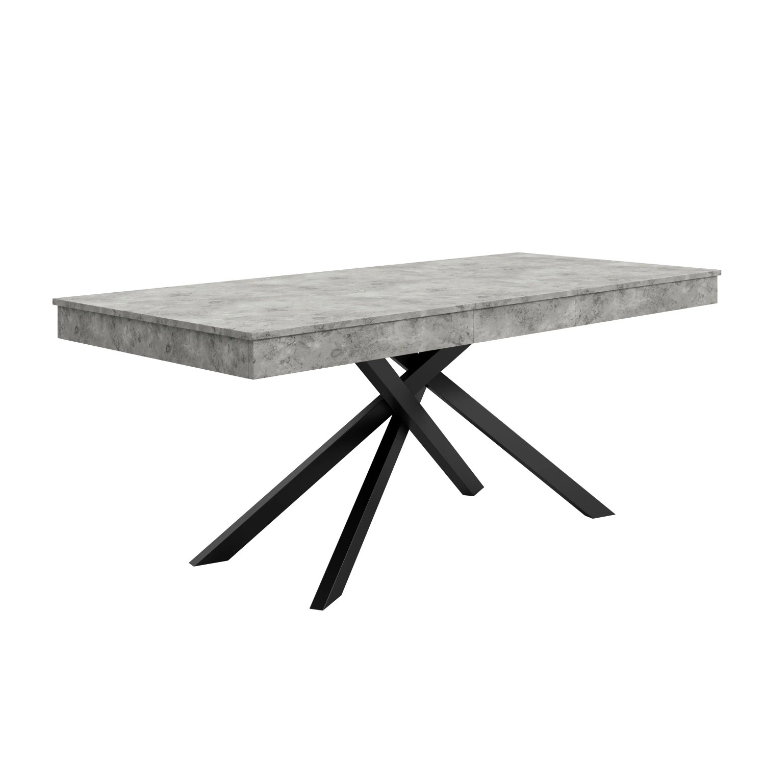 Merax Ausziehbarer Esstisch 140 180 cm mit Metallbeinen Grau 6 Bis 8 Personen