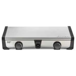 Enders Campingkocher Ryda 2Z GP: Kompakter Gaskocher mit zwei Brennern und Edelstahlgehäuse.