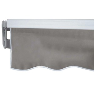 MCW Alu-Markise H790 4x3m Polyester Grau-Braun