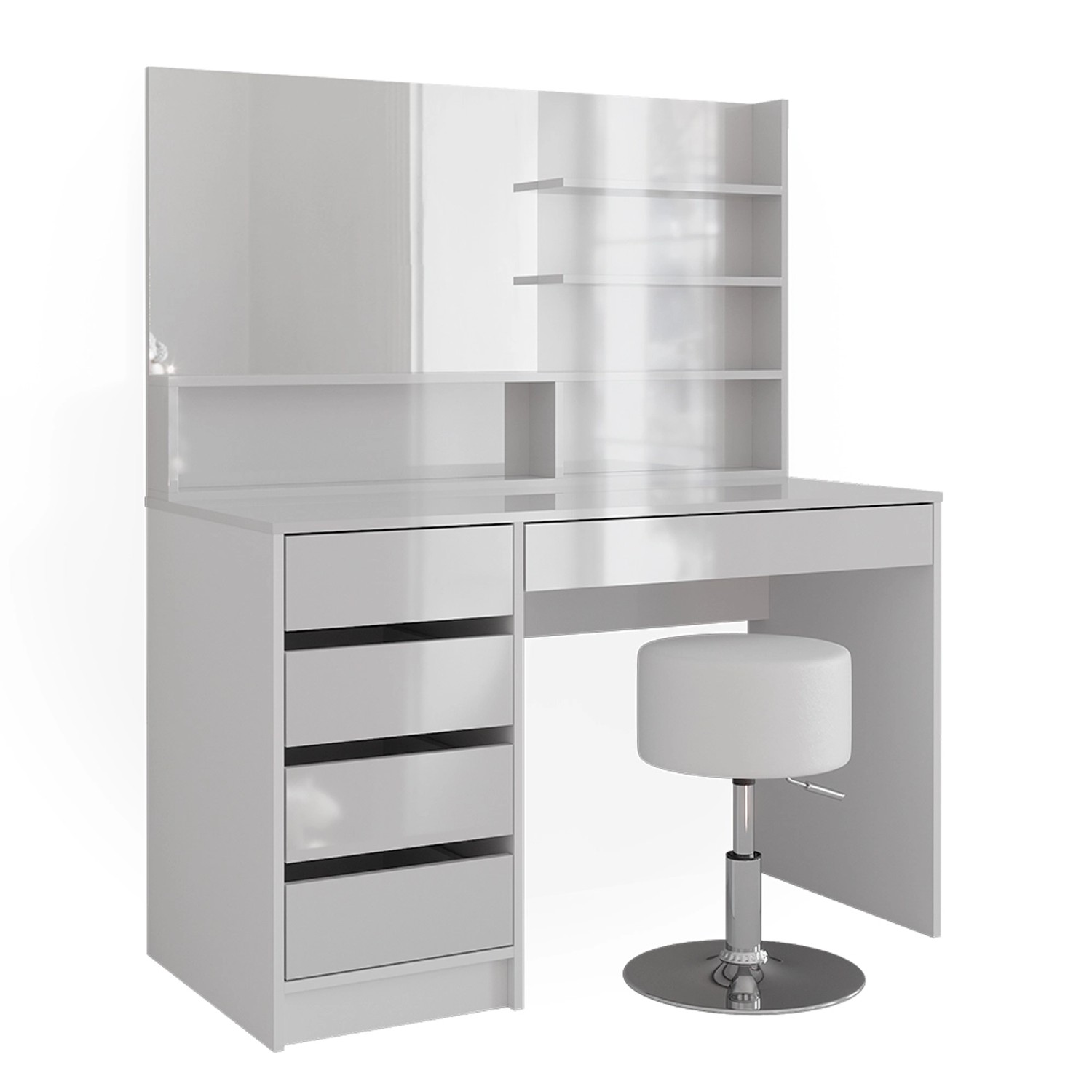 Vicco Schminktisch Sherry Weiß 55 cm mit Hocker