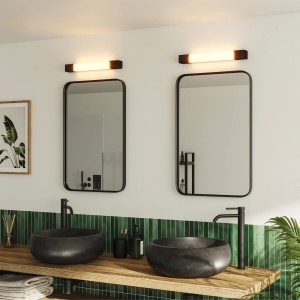 Beleuchtete Badezimmerspiegel mit Philips LED-Röhre T5 G5, 8W, neutralweißes Licht.