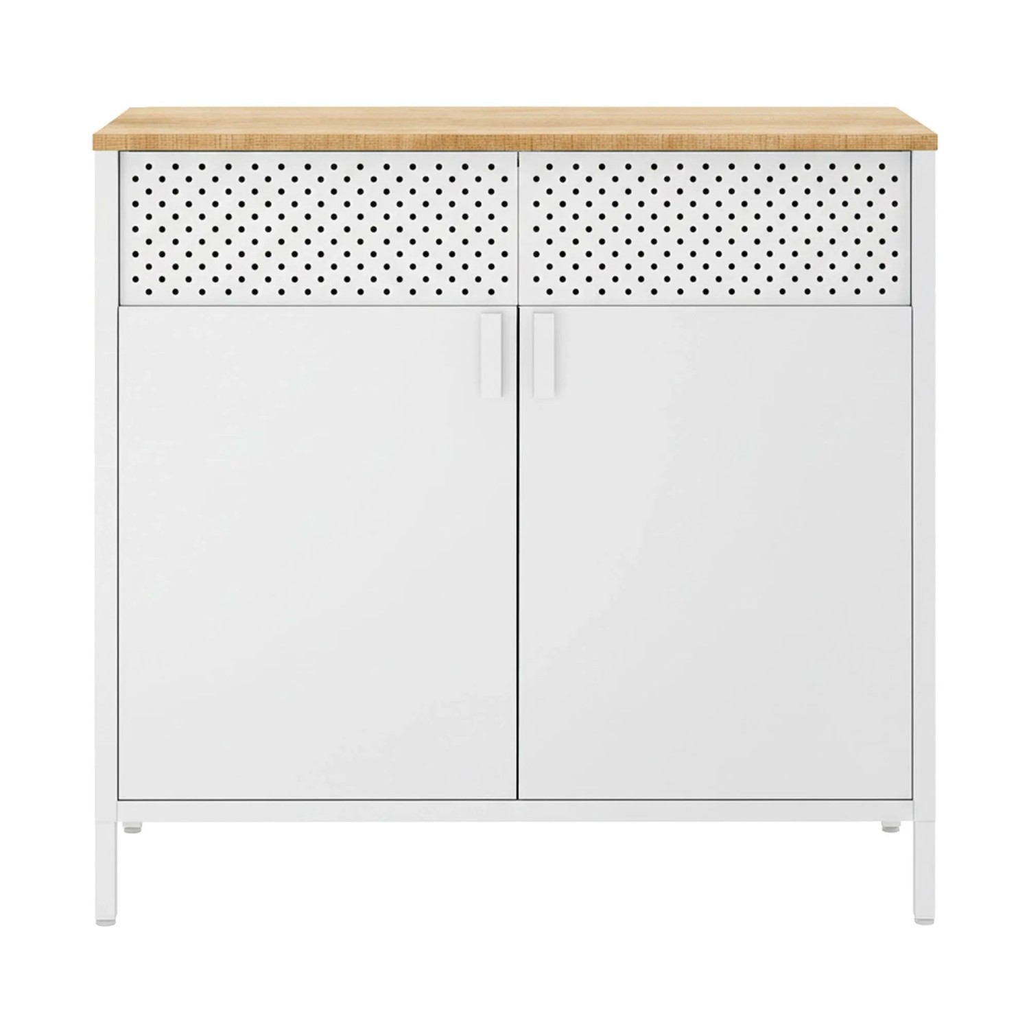 Songmics Kommode mit Doppeltür 76 cm x 80 cm x 40 cm Weiß