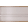Offener Respekta Oberschrank Merle, 110 cm, schwarz, mit Glaseinlagen und Einlegeboden.