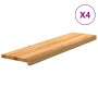 vidaXL Treppenstufen 4 Stk Hellbraun 100x30x2 cm Massivholz Eiche 3282962_3