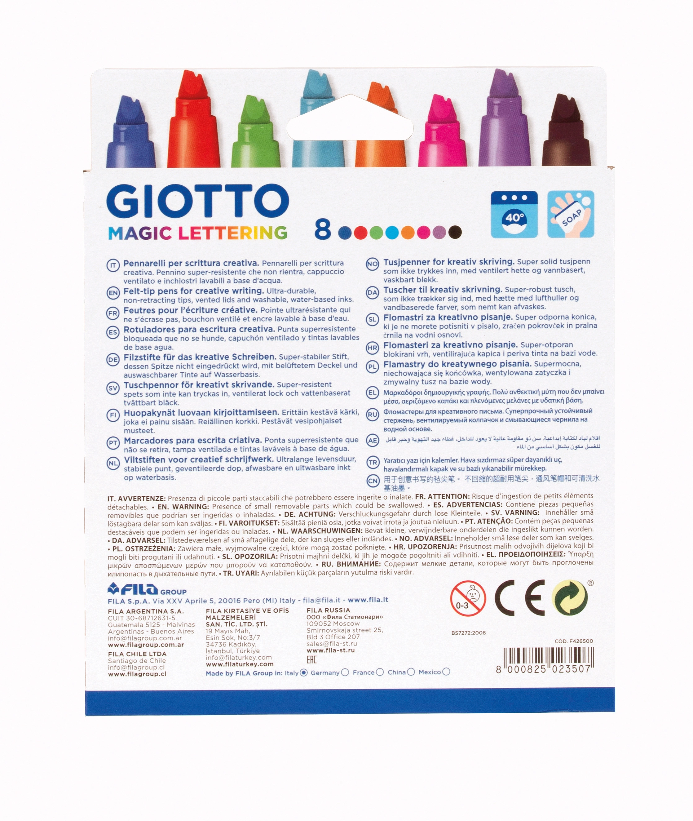 Giotto Magic Lettering Fasermaler Speziell geformte Spitze