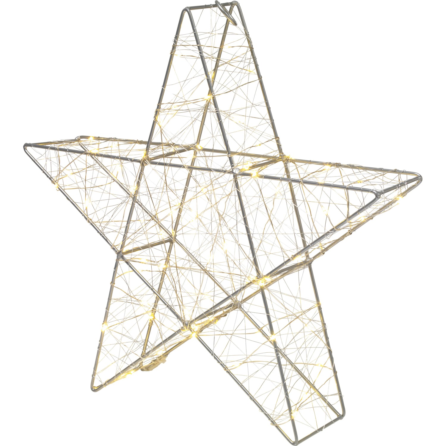 LED-Silhouetten-Figur Stern 40 cm Silber