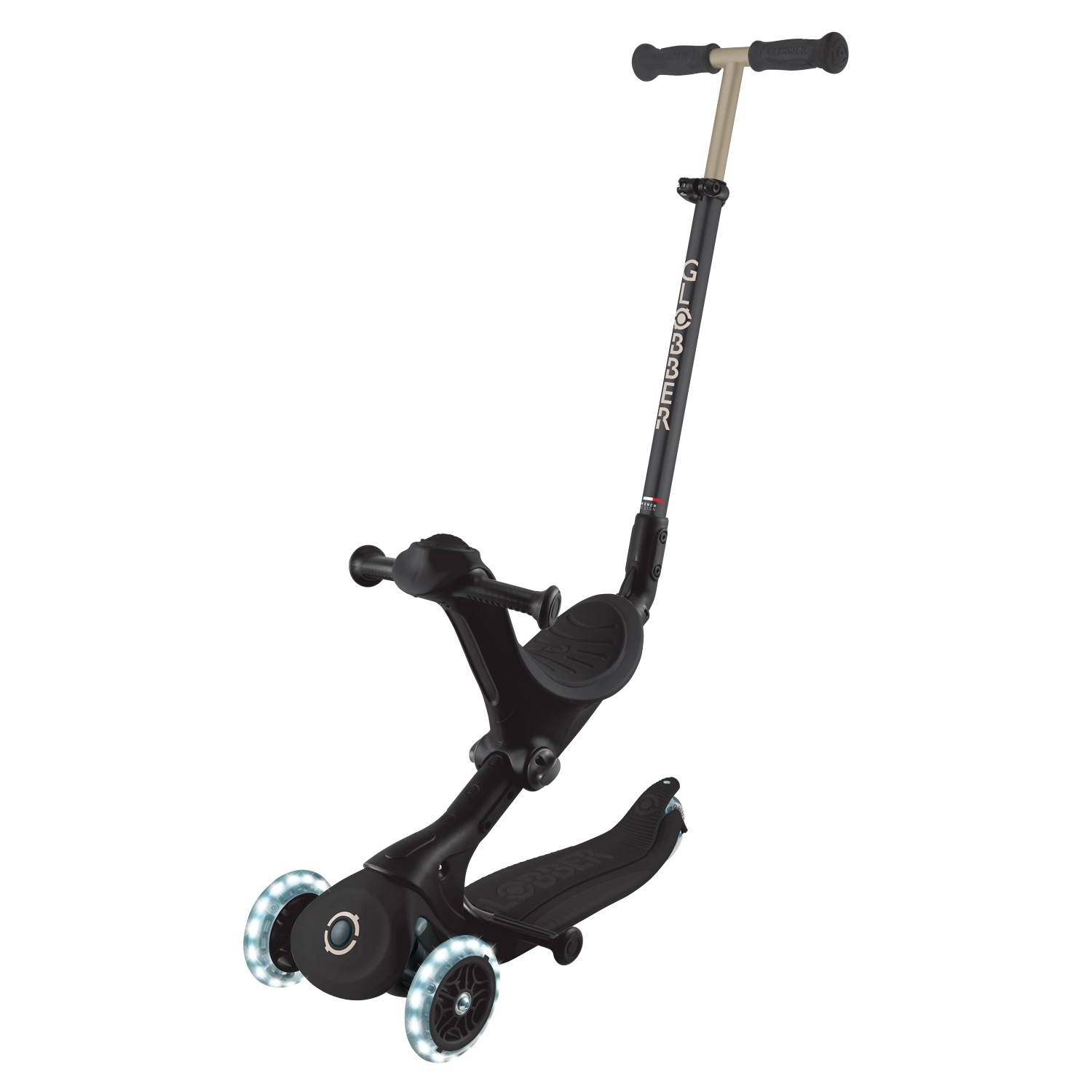 Globber Go-Up Deluxe Lights 3 in 1 Dreirad 120/80 mm ABEC 9 3-Rädrig Höhenv günstig online kaufen