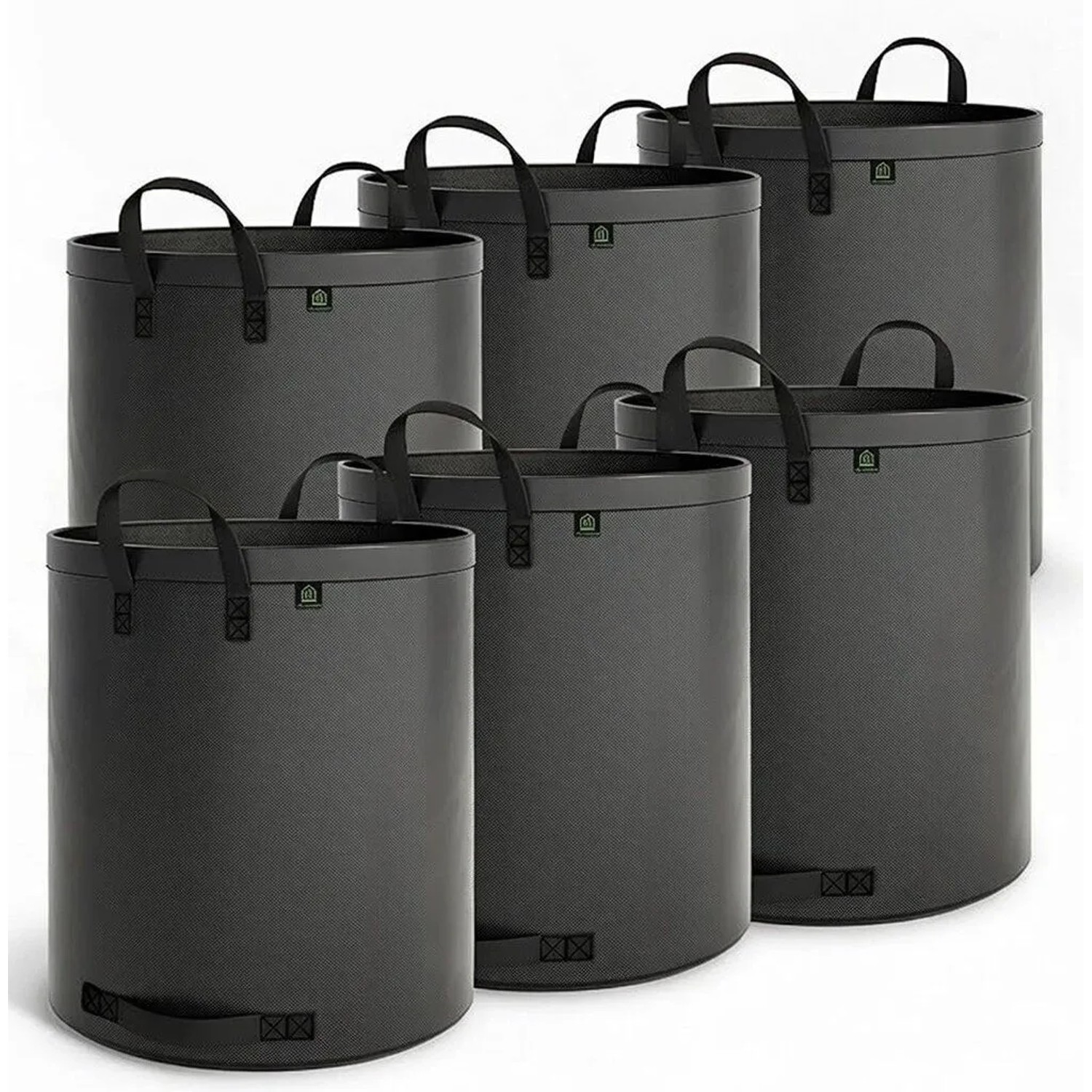 TTL GARDEN SUPER SOLID Gartensack 272 L 6er Set – 200 g/qm Garten Abfallsäcke Schwarz Reißfest Für Laub Gras