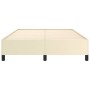 Cremefarbenes vidaXL Bettgestell 140x200 cm aus Kunstleder.