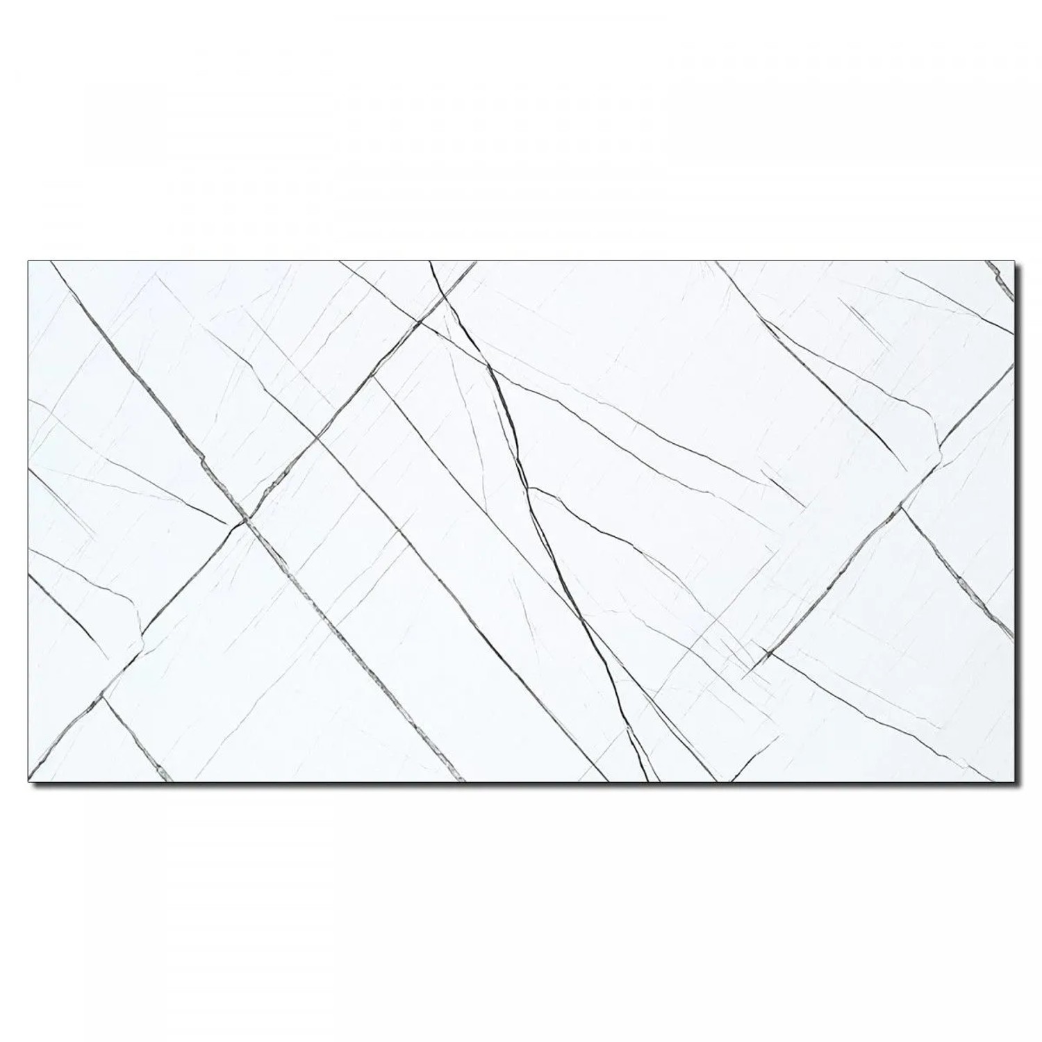 Aluverbund24 PVC Wandpaneele Duschrückwand Küchenrückwand Wandfliesen Sahara-White in Marmor-Optik Hochglanz 60x120cm