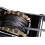 TRUTZHOLM Seilzug 4t: Detailansicht des 5,6 mm Drahtseils auf der Seilwinde mit Ratsche für schwere Lasten.