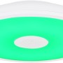 Weiße Globo LED-Deckenleuchte Raffy, Ø 28cm, mit RGB-Licht und Lautsprecher.