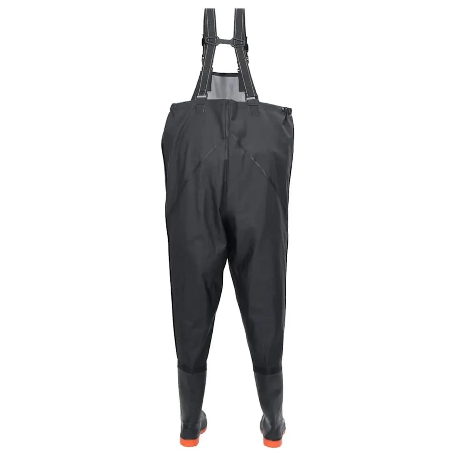 Schwarze vidaXL Wathose mit Stiefeln, Größe 40, für Angler und Landwirte.