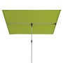 Grüner Doppler Balkonschirm, 127x177 cm, mit Handöffner. Ideal für kleine Balkone.