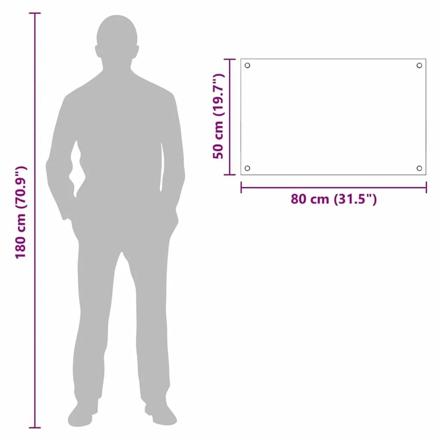 vidaXL Küchenrückwand Weiß 80 x 50 cm Gehärtetes Glas 42018012_10