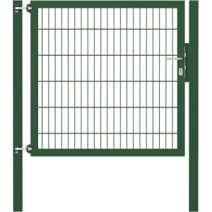 Grünes Gartentor Flexo Plus, 125x120 cm, mit Pfosten. Stahl, feuerverzinkt und kunststoffbeschichtet.