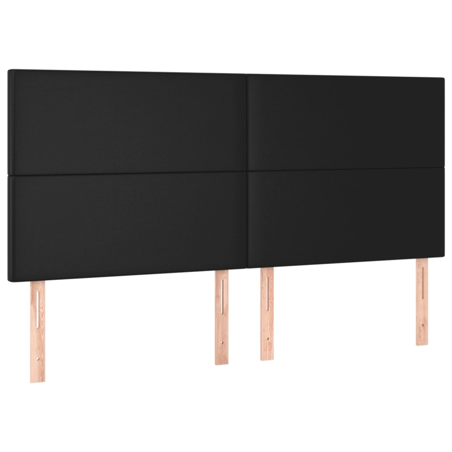 vidaXL LED Kopfteil Schwarz 180x5x118/128 cm Kunstleder 3122246