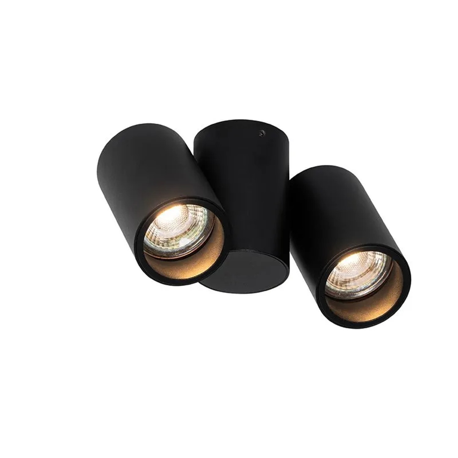 QAZQA Design Spot Schwarz 2 Flammig Verstellbar Michael
